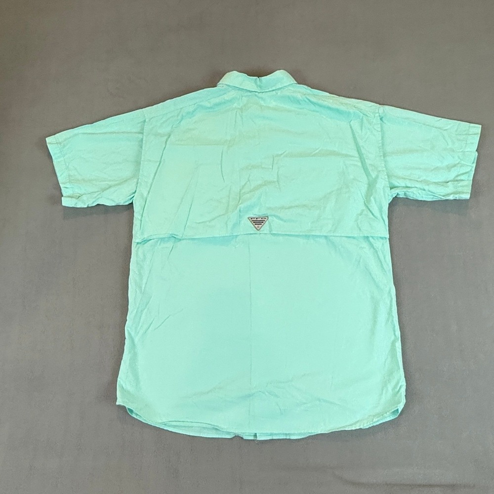 Columbia Shirt PFG Bonehead Fishing Mens Large Green Short Sleeve Fishing Hiking - Picture 2 of 10